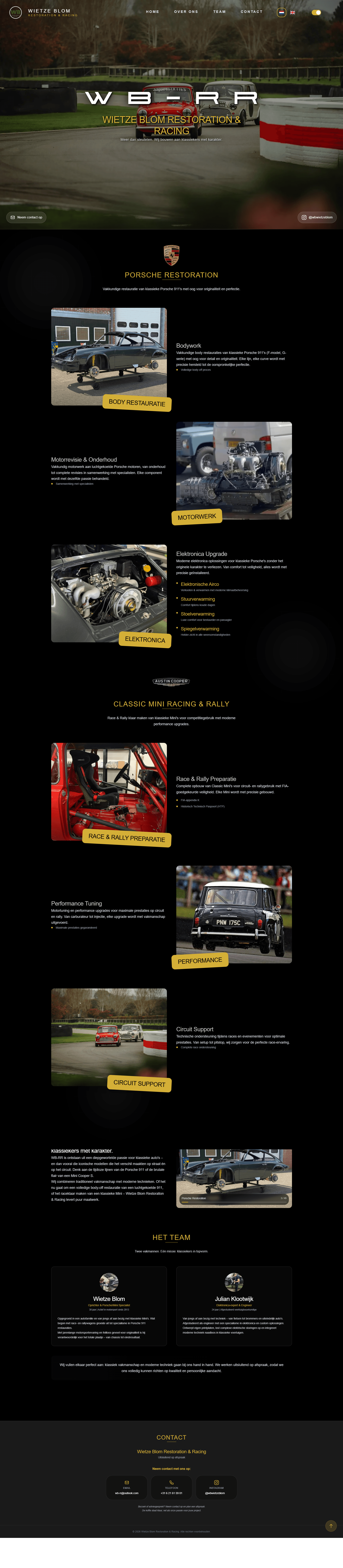 Wietze Blom Restoration & Racing website